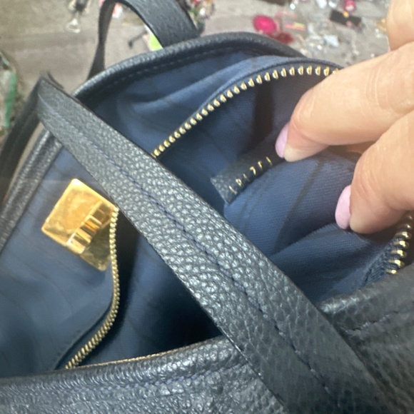 Louis Vuitton navy blue monogram Empreinte Citadine Tote - Picture 4 of 6